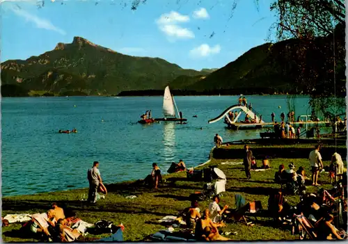 7926 - Oberösterreich - Alpenseebad Mondsee , Alpenstrandbad , Schafberg - gelaufen