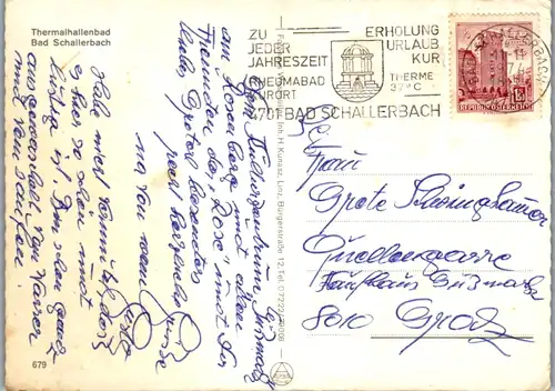 7931 - Oberösterreich - Bad Schallerbach , Thermalhallenbad , Hallenbad - gelaufen 1974