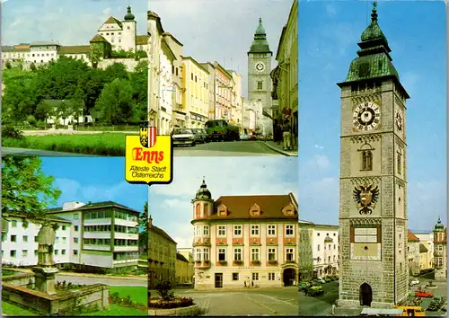 7944 - Oberösterreich - Enns , Mehrbildkarte - gelaufen 1983