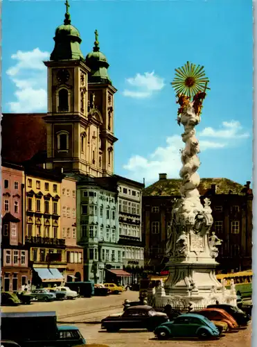 7979 - Oberösterreich - Linz an der Donau , Hauptplatz mit Dreifaltigkeitssäule - nicht gelaufen