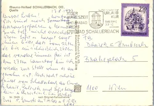 7994 - Oberösterreich - Bad Schallerbach , Rheuma Heilbad , Quelle - gelaufen 1977