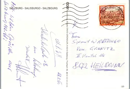 8014 - Salzburg - Salzburg , Mehrbildkarte - gelaufen 1992