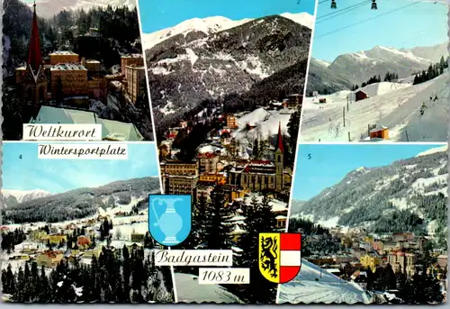 8019 - Salzburg - Bad Gastein , Radhausberg , Gamskar , Stubnerkogel Gondelbahn , Mehrbildkarte - gelaufen