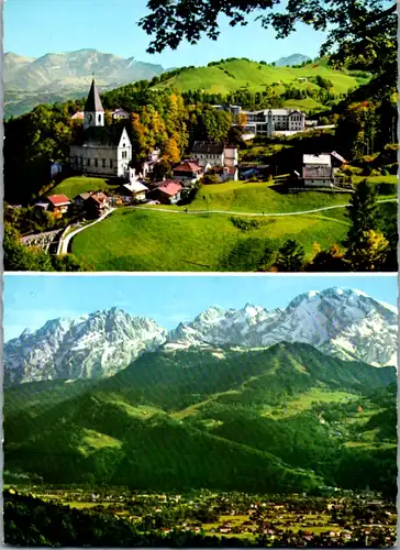 8023 - Salzburg - Dürrnberg , Bergwerks Einfahrtsort , Hallein Dürrnberg mit hohem Göll - nicht gelaufen