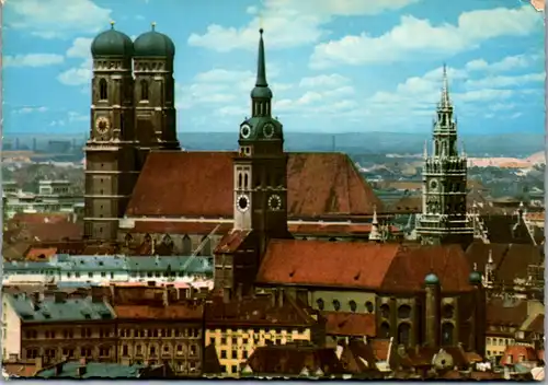 8118 - Deutschland - München , Frauenkirche und Alter Peter - gelaufen 1966