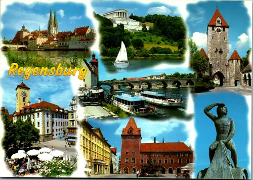 8124 - Deutschland - Regensburg an der Donau , Mehrbildkarte - nicht gelaufen