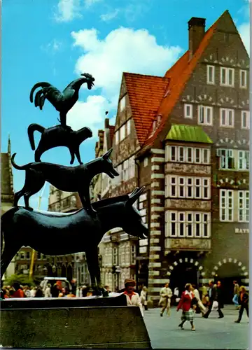 8128 - Deutschland - Bremen , Stadtmusikanten - nicht gelaufen