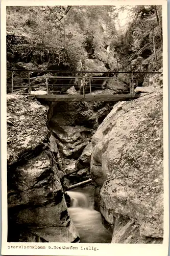 8133 - Deutschland - Sonthofen im Allgäu , Starzlachklamm Waldhäusle , Brücke - nicht gelaufen