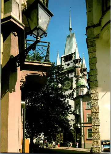 8137 - Deutschland - Freiburg im Breisgau , Blick zum Martinstor - nicht gelaufen