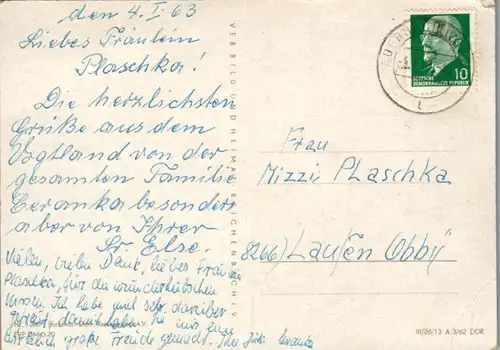 8154 - Deutschland - Göltzschtal , Falkenstein , Ellefeld , Rodewisch - gelaufen 1963