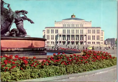 8155 - Deutschland - Leipzig , Opernhaus am Karl Marx Platz - gelaufen 1964