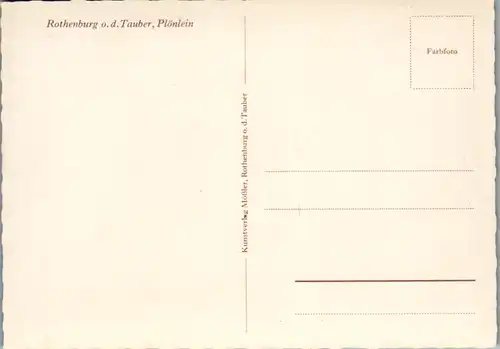 8159 - Deutschland - Rothenburg ob der Tauber , Plönlein - nicht gelaufen