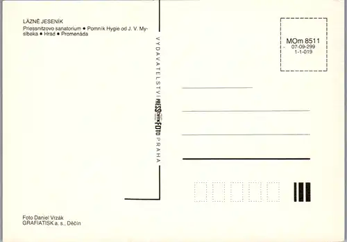 8177 - Tschechische Republik - Lázne Jeseník , Priessnitzovo Sanatorium , Mehrbildkarte - nicht gelaufen