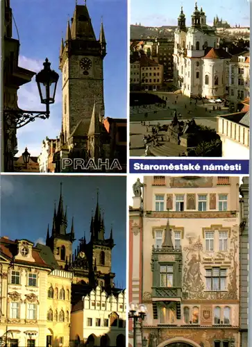8186 - Tschechische Republik - Praha , Staromestské námesti , Mehrbildkarte - nicht gelaufen