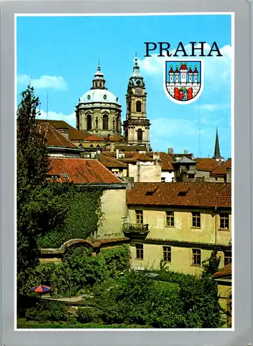 8191 - Tschechische Republik - Praha , Vrtbovská zahrada , chrám sv. Mikuláse - nicht gelaufen