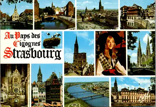 8207 - Frankreich - Strasbourg , Mehrbildkarte - gelaufen 1989