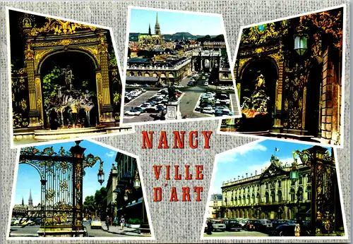 8209 - Frankreich - Nancy , Ville D' Art , Fontaine de Neptun , L' arc de triomphe , D' Amphitrite , Grilles de Jean , Hotel de ville - nicht gelaufen 1967