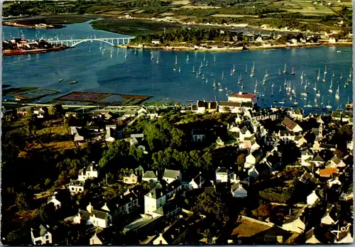 8220 - Frankreich - La Trinite Sur Mer , Vue générale du Port vers le Pont de Kérisper et l'Estuaire du Crach - nicht gelaufen