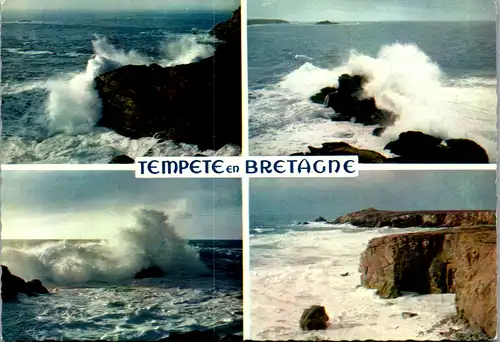 8221 - Frankreich - Tempete en Bretagne , Mehrbildkarte - nicht gelaufen