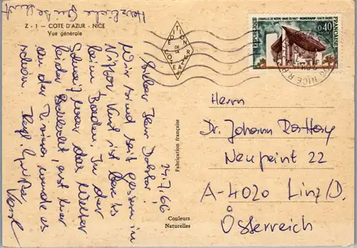 8229 - Frankreich - Cote d' Azur , Nice , Vue générale - gelaufen 1966