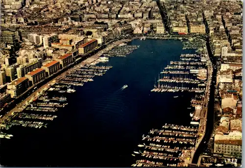 8247 - Frankreich - Marseille , Vue aérienne du Vieux Port , Hafen , Bucht - nicht gelaufen