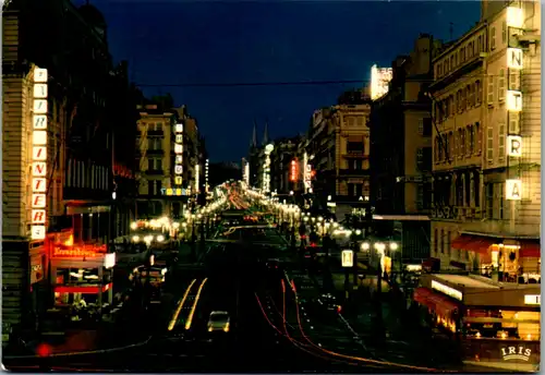 8248 - Frankreich - Marseille , Provence , La Canebière , La Nuit - nicht gelaufen