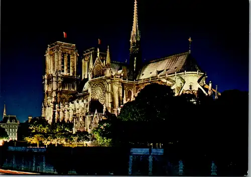8258 - Frankreich - Paris , Notre Dame illuminée - nicht gelaufen