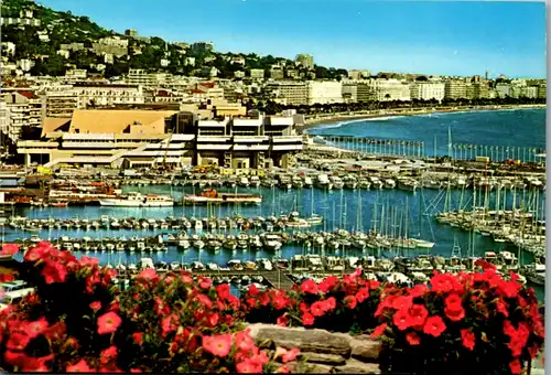 8269 - Frankreich - Cannes , La Cote d' Azur , Le Port , le nouveau Palais des Festivals , Hafen , Bucht - nicht gelaufen
