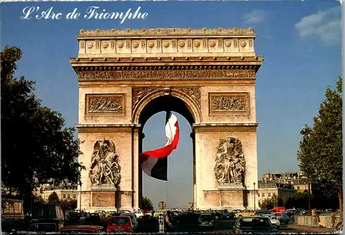 8274 - Frankreich - Paris , L' Arc de Triomphe Place Charles de Gaulle - gelaufen 1990
