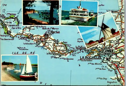 8290 - Frankreich - Ile de Re , D' aprés carte Michelin , St. Martin , La Rochelle - gelaufen 1981