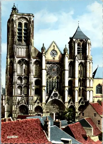 8301 - Frankreich - Bourges , Cathédrale St. Etienne , Fascade et les cinq portails - nicht gelaufen