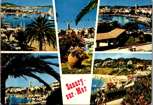 8307 - Frankreich - Sanary sur Mer , Provence , Mehrbildkarte - gelaufen 1975