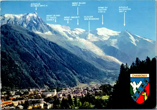 8321 - Frankreich - Chamonix Mont Blanc , Vue générale et panorama de Chamonix - gelaufen 1979