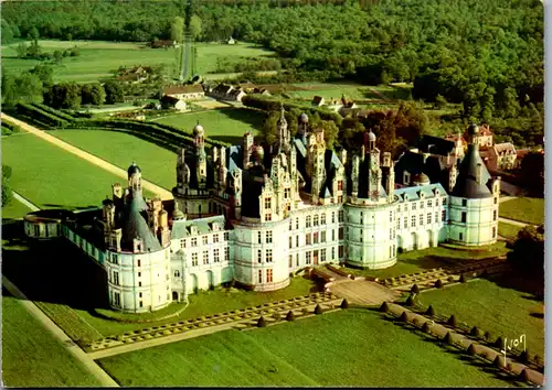 8333 - Frankreich - Le Chateau de Chambord , Vue aérienne - nicht gelaufen 1965