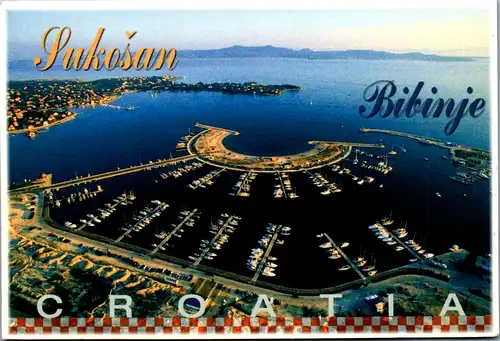 8340 - Kroatien - Sukosan , Bibinje , Hafen , Bucht - gelaufen 2005
