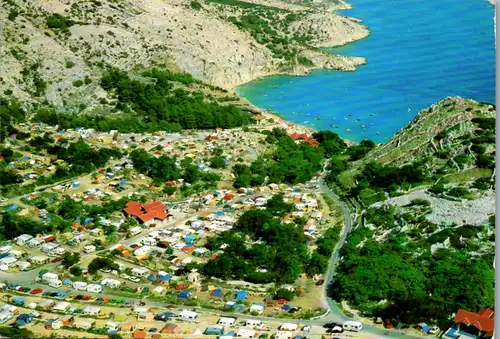 8352 - Kroatien - Baska , Otok Krk , FKK Bunculuka , Camping - gelaufen 1985