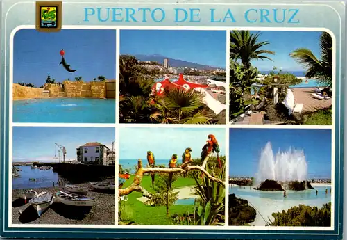8373 - Spanien - Teneriffa , Puerto de la Cruz , Mehrbildkarte - gelaufen