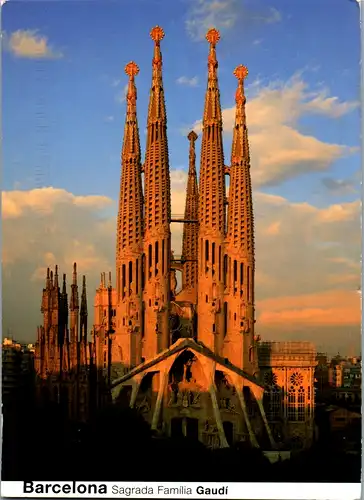 8390 - Spanien - Barcelona , Temple de la Sagrada Família Gaudí , Facana de la Passió - gelaufen 2007