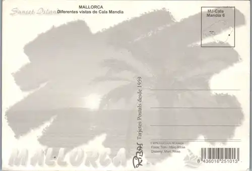 8392 - Spanien - Mallorca , Cala Mandia , Mehrbildkarte - nicht gelaufen