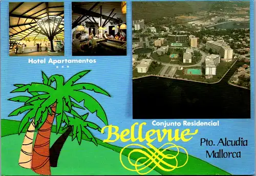 8397 - Spanien - Mallorca , Hotel Bellevue , Puerto de Alcudia , Conjunto Residencial - gelaufen 1984