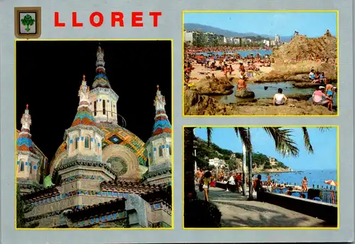 8398 - Spanien - Lloret de Mar , Costa Brava , Mehrbildkarte - nicht gelaufen