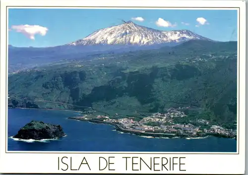 8402 - Spanien - Tenerifa , Islas Canarias , Garachico , Panorama - gelaufen