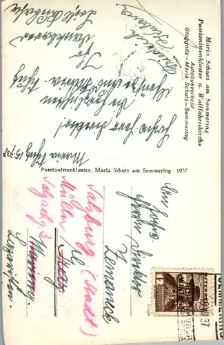 8406 - Niederösterreich - Maria Schutz am Semmering , Passionistenkloster u. Wallfahrtskirche - gelaufen 1937