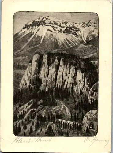 8412 - Künstlerkarte - Niederösterreich , Semmering , Polleroswand , signiert - nicht gelaufen