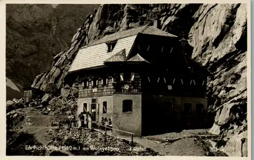 8413 - Kärnten - Eduard Pichlhütte , Pichl , Hütte am Wolayersee - gelaufen 1936