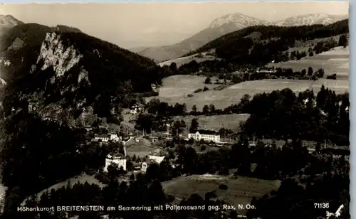 8451 - Niederösterreich - Breitenstein am Semmering mit Polleroswand gegen Rax - gelaufen 1961