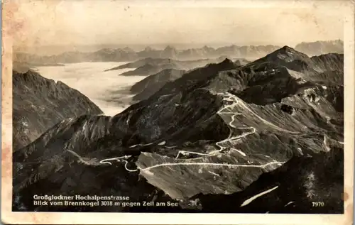 8457 - Kärnten - Großglockner Hochalpenstraße , Blick vom Brennkogel gegen Zell am See - gelaufen 1955