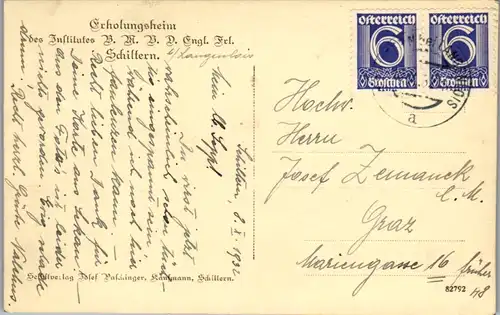 8466 - Niederösterreich - Schiltern , Langenlois , Erholungsheim , Institut - gelaufen 1932