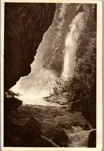 8502 - Salzburg - Liechtensteinklamm , Schleierfall , Wasserfall , Kupferdruckkarte - gelaufen 1928