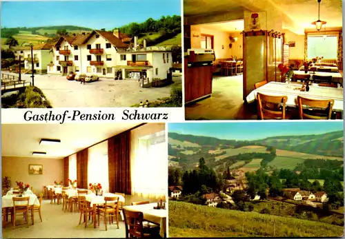 8532 - Niederösterreich - Tauchen bei Mönichkirchen , Gasthof Schwarz , Mehrbildkarte - gelaufen 1974